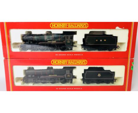 Hornby OO gauge pair of County Class steam locomotives County of Worcester and County of Gloucester both mint and boxed