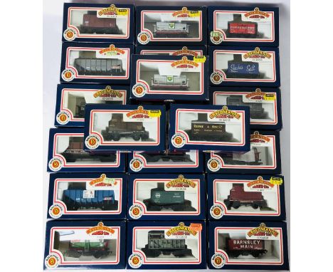 Bachmann OO gauge large quantity of assorted goods wagons including BP tanker all boxed