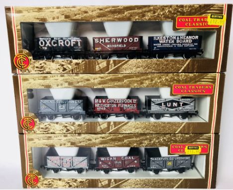 Bachmann OO gauge three Coal Traders Classics triple wagon packs all mint in near mint boxes