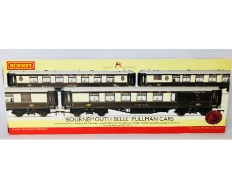 Hornby OO gauge R4169 Bournemouth Belle Pullman Cars triple coach pack including working table lamp lights mint and boxed