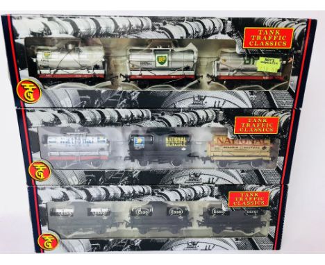 Bachmann OO gauge three Tank Traffic Classics triple wagon packs all mint in near mint boxes