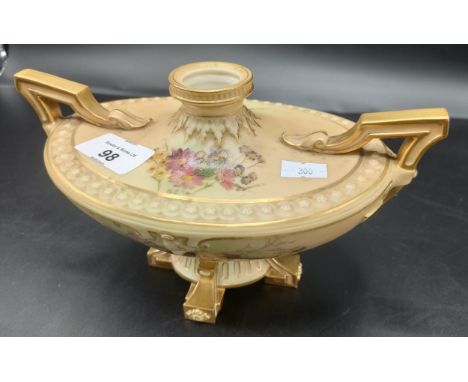 Royal Worcester Blush Ivory twin handled vase 
