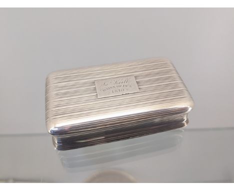 Georgian Birmingham silver snuff box. [1.8x7.2x4.3cm] 