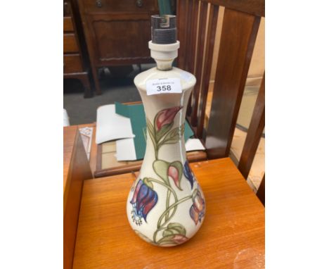 Large Moorcroft Orchid pattern table lamp 