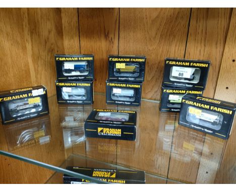 A selection of nine Graham Farish by Bachmann boxed train carriage models 
