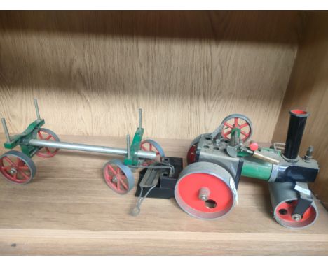 Mamod steam engine and log trailer 