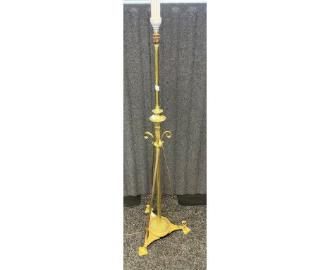 Art Nouveau brass rise and fall freestanding lamp [150cm]