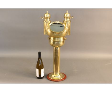 Rare Negus Yacht Binnacle Solid brass balloon top yacht binnacle on pedestal  base. Fitted with twin oil burners, gimbaled  c