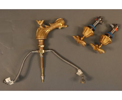 Gold Plated "Marine Fantasy Basin Set" Gold plated marine fantasy basin set which  includes faucet in the form of a mythical 