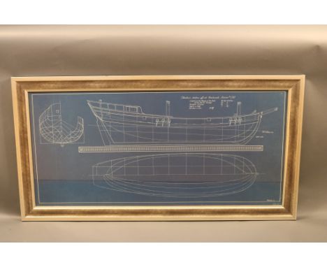 Original Howard Chapelle Blueprint Original blueprint of the Sloop of War "Chaleur" ,  taken off at Woolwich in November 1768