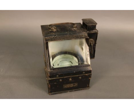Solid Copper Lionel Boat Binnacle Lionel boat binnacle with a solid copper housing  in black paint fitted with a gimbaled com