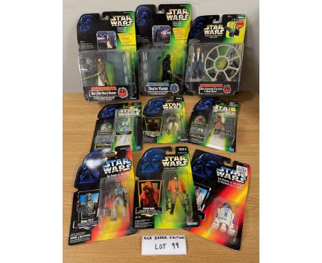 Vintage Toys: Kenner/Hasbro Star Wars The Power of the Force collection of carded figures; some damage to card backs; (9).