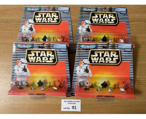 Vintage Toys: Star Wars Micro Machines 4x Classic Characters sets, all sealed; (4).