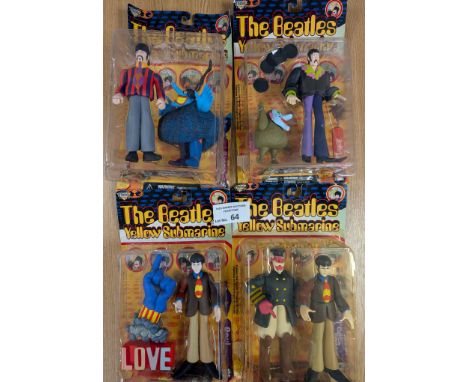 Vintage Toys: McFarlane Toys Spawn The Beatles Yellow Submarine boxed figures; some damage to card backs/plastic; (4).