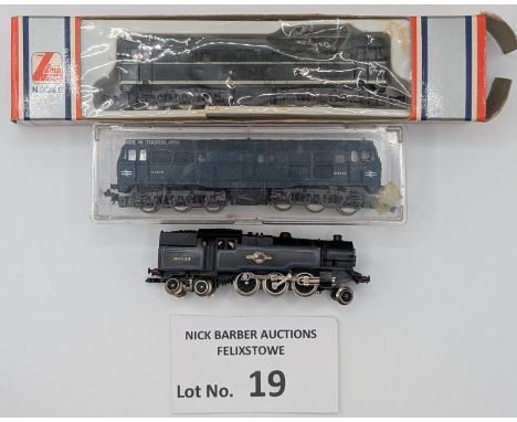 Trains: Lima trio of N Gauge locos, including N 2-6-4T Standard Class 4MT BR (unboxed), Class 31 D5518 BR Blue (in unofficial