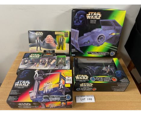 Vintage Toys: Kenner/Hasbro Star Wars The Power of the Force collection of boxed figure sets, including Jabba the Hutt and Ha
