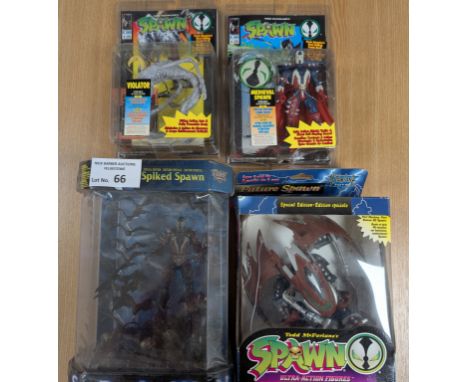 Vintage Toys: McFarlane Toys Spawn group of boxed figures, including Violator, Medieval Spawn, Future Spawn and Spiked Spawn;