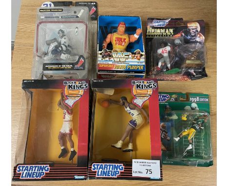 Vintage Toys: Sports related action figures, including Kenner Starting Lineup, McFarlane's Sportspicks NHLPA, and others; (6)