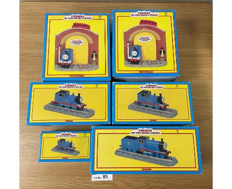 Vintage Toys: Thomas the Tank Engine group of Leonardo Collection figurines; within boxes; some minimal marks/chips in paint;