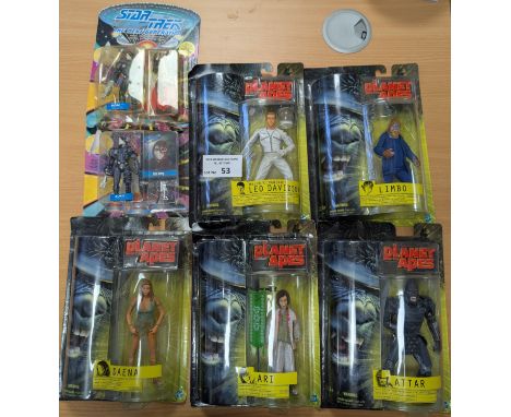 Vintage Toys: Planet of the Apes Hasbro figure assortment, all boxed; plus 2x Star Trek Borg figures (1x is damaged packaging