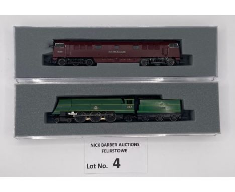 Trains: Graham Farish by Bachmann pair of N Gauge locos, including 371-404 Class 52 'Western Champion' BR Maroon; and 1523 Cu
