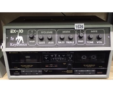 Keytronics EX-10 twin tape dubbing unit. Not available for in-house P&P, contact Paul O'Hea at Mailboxes on 01925 659133Condi