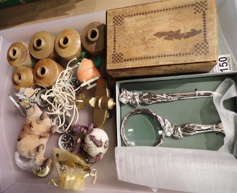 Tray of mixed items to include ceramic pots and vintage books. Not available for in-house P&amp;P, contact Paul O'Hea at Mail