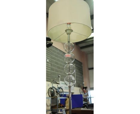 Two standard lamps, in stainless steel and brass effect. Not available for in-house P&P, contact Paul O'Hea at Mailboxes on 0