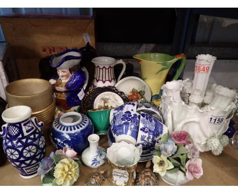 Quantity of mixed ceramics including Spode, largest H: 25 cm. Not available for in-house P&amp;P, contact Paul O'Hea at Mailb
