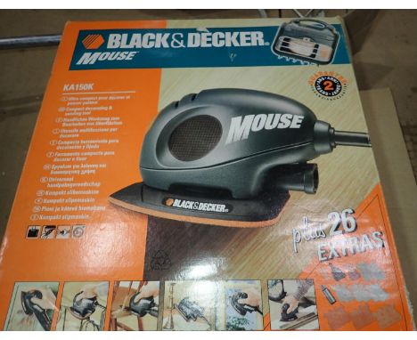 Black & Decker Mouse sander. Not available for in-house P&P, contact Paul O'Hea at Mailboxes on 01925 659133Condition Report: