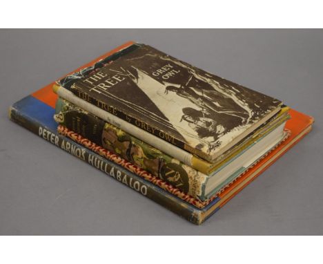 Yunge, How to be a Hero, 1938, first edition with scarce dust wrapper; Peter Arno's Hullabaloo, 1930; Grey Owl, The Tree, 193