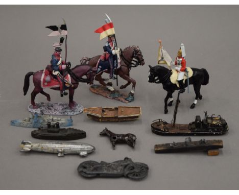 A small quantity of die cast and other models, including a John Hill &amp; Co Johillco motorbike.