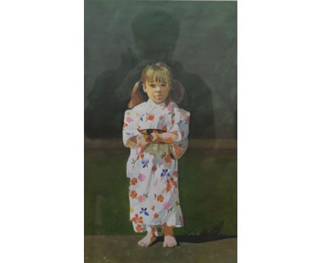 SIR PETER BLAKE (born 1932) British (AR), Liberty Blake in a Kimono, titled, signed and dated, print, framed and glazed.  30 