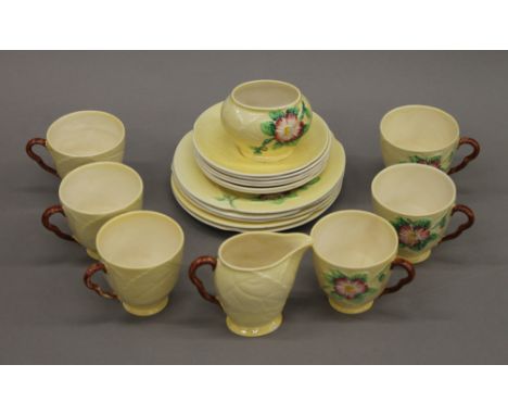 A Carltonware tea set.