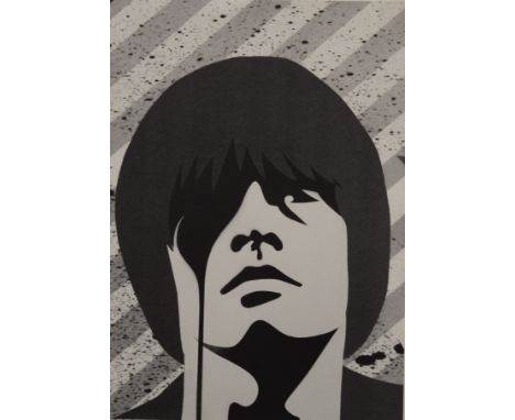 PURE EVIL (CHARLES UZZELL-EDWARDS) (born 1968) British (AR), Brian Jones, print, signed in pencil to margin, unframed.  33 x 