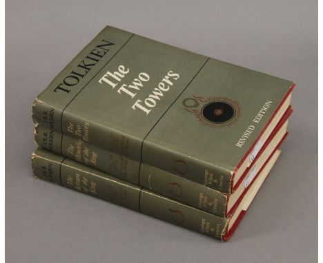 J R R Tolkien, The Lord of the Rings, revised edition, in three volumes. 