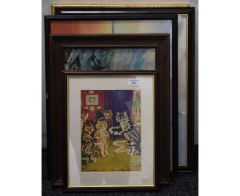 A small quantity of pictures and prints, including a LOUIS WAIN print.