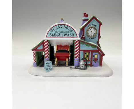 This hand painted porcelain figurine is Item #56.56740 called Beard Bros. Sleigh Wash. It comes with a light kit. This item h