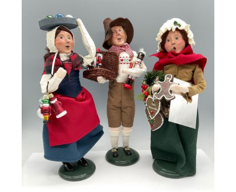 Hand crafted dolls in period attire. Set includes Woman Selling Glass Ornaments, Woman Selling Gingerbread and Man Selling Nu