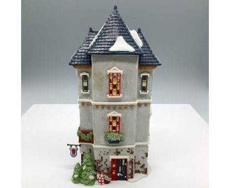 Hand painted porcelain titled Tin Soldier Shop from the Heritage Village Collection's North Pole Series. This building with c