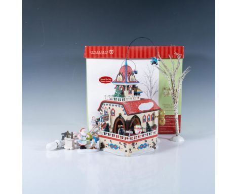 This is the hand painted porcelain figurine called Checking it Twice Wind-Up Toys. Includes light kit. This item has its orig
