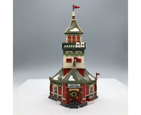 Hand painted porcelain titled Santa's Lookout Tower from the Heritage Village Collection's North Pole Series. This building w