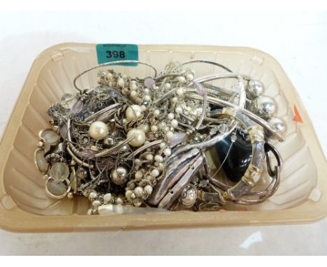 A box of costume jewellery