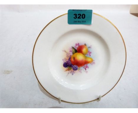 A Royal Worcester dish c.1924, painted with fruit by Harry Ayrton. Signed. 6'' diameter