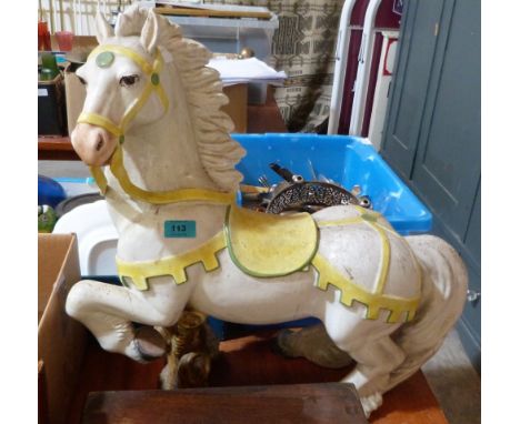 A ceramic horse. 23'' high