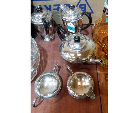 A six piece Civic Plate tea service