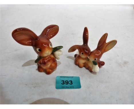 Two small Goebel rabbit figures