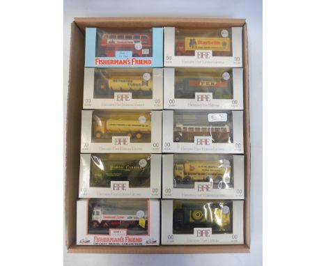 Ten EFE Exclusive First Editions Limited OO 1/76 Trackside boxed die-cast models including advertising, bus, tankers, lorries