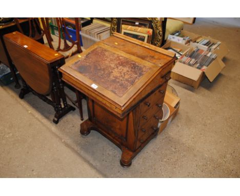 A Victorian walnut Davenport