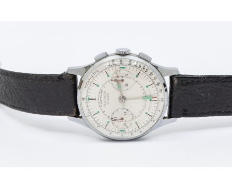 A Sekonda Stainless Steel poljot Strela cosmonaut's chronograph Wristwatch, signed Sekonda, circa 1970, calibre 3017, compris